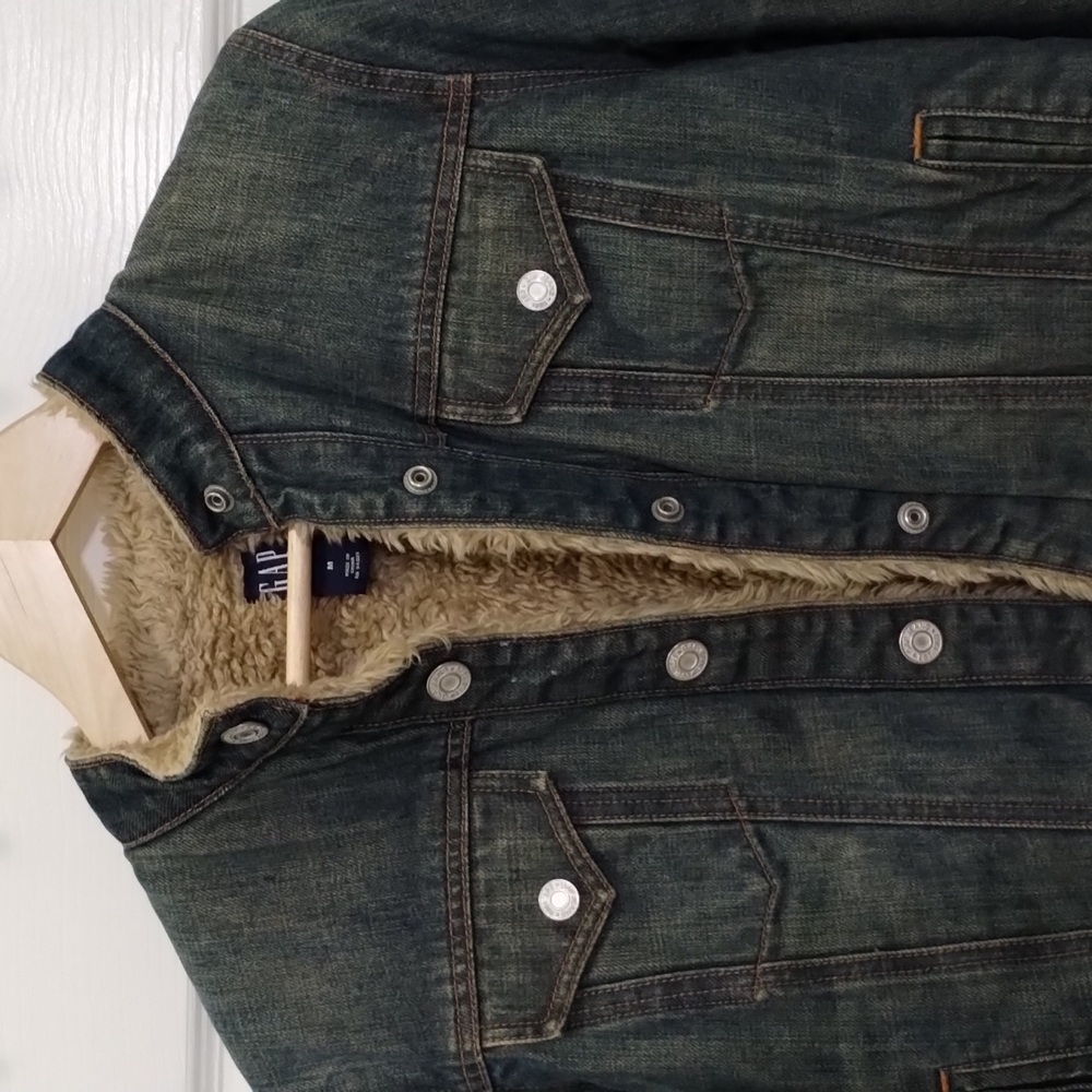 Gap Women's Faux-Fur Lined Denim Jacket (M)